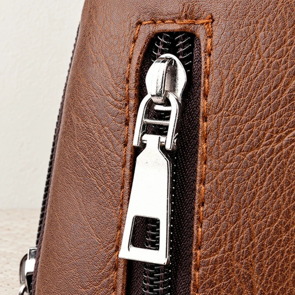 Fermeture éclair du sac bandoulière homme