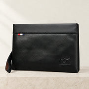 Pochette homme noire avec dragonne