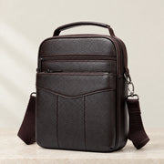 Sacoche bandoulière homme pour le travail en cuir marron foncé