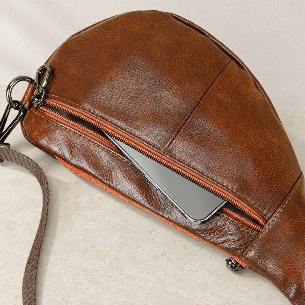 Poche zippée de la sacoche urbaine avec téléphone