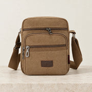 Sacoche pour homme en tissu marron