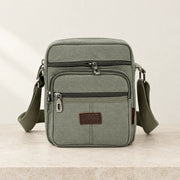 Sacoche pour homme en tissu vert sauge